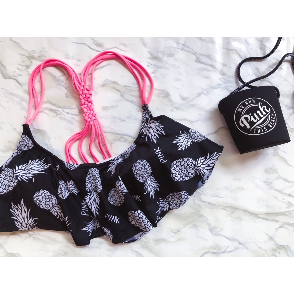 VS PINK Swim Top & Drink Holder